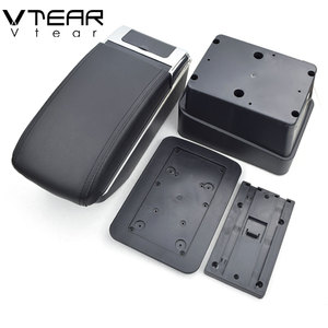 Vtear-reposabrazos de cuero para <span class=keywords><strong>Skoda</strong></span> <span class=keywords><strong>octavia</strong></span> A7, caja de almacenamiento con interfaz USB, hilo rojo, decoración interior de coche, ABS, reposabrazos, accesorios - Product Image 6