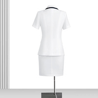 2025 été nouvelle diffusion hôte femme robe blanc à manches courtes costume veste avec jupe femmes costumes et Blazers