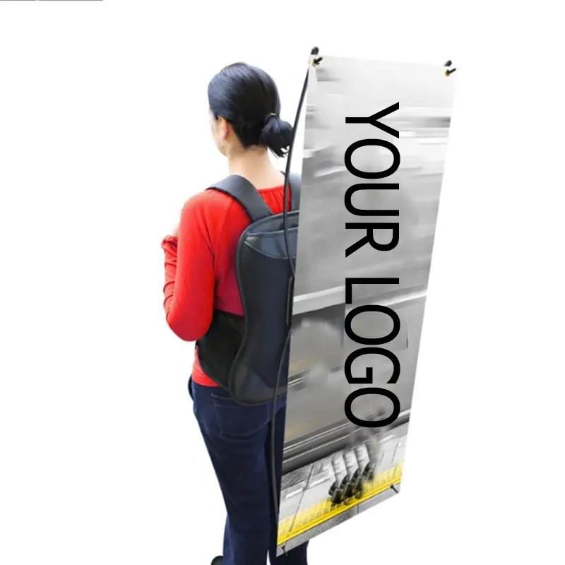 Customized Cheap Outdoor Marketing Street Advertising Backpack Flag For Promotion