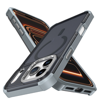 Coque antichoc mate pour téléphones portables en TPU+PC avec boutons plaqués et aimant puissant pour iPhone 17 Pro Max