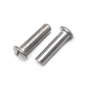 Tornillos Chicago de Latón Sólido, Niquelados, con Cabeza Redonda de Acero Inoxidable - Product Image 4