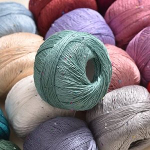 Cotone/Acrilico Transfrontaliero N. Filato 6 <span class=keywords><strong>in</strong></span> 1 per Lavori a Maglia Fai da Te: Pizzo, Paillettes, Filo, Tinto, Traspirante, per Primavera Estate - Product Image 3