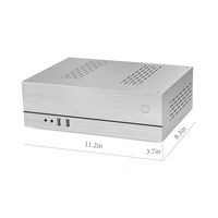 Mini-ITX Horizontal Desktop HTPC, Carcasa Pequeña de Aleación de Aluminio, Chasis de Torre Media, Producto en Existencia