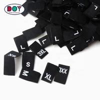 Étiquettes de vêtements, étiquettes d'usine, lavables, cousues, étiquettes tissées avec numéros de série et tailles