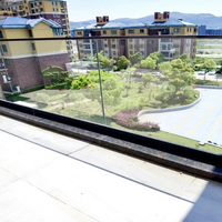 Rampe de balcon en alliage d'aluminium à rainure en U, fixation latérale, pour escaliers et terrasses, avec conception duplex, DIY, garantie 5 ans