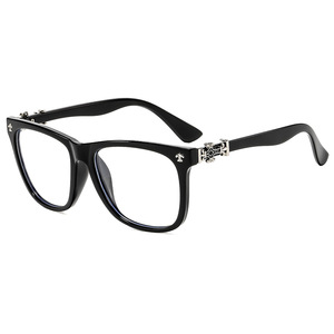 Full Rim Rectangle Eyeglasses <b>Frames</b> Solid Black Anti Uv For Women 2024 - Product Image 2