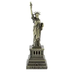 Estatua de la libertad coleccionable, regalo de construcción, figurita de decoración de escritorio, recuerdo de Nueva york hecho a mano