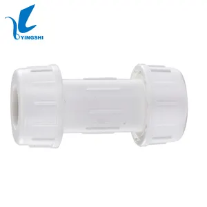 Acoplamento de compressão de tubo de plástico personalizado, cabeça redonda, conector de soquete, acoplamento de compressão de PVC