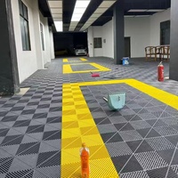 Modernas Baldosas Antideslizantes Encajables para Piso de Garaje Interior, Tapetes Duraderos de PVC para Detallado de Autos, Tiendas de Lavado de Autos 4S, Diseño Gráfico Sencillo