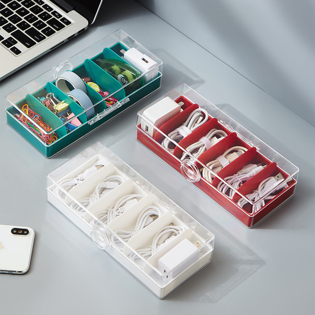 Desktop Storage Box Mini Plastic Storage Container Desk Organizer and Accessories