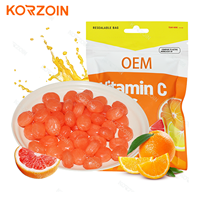 Bonbons durs fonctionnels sans sucre à l'acide ascorbique (vitamine C) OEM, saveur menthe, collagène et agrumes