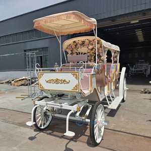 Calèche royale électrique personnalisable en couleur, véhicule à 4 roues pour 1 à 10 personnes, idéal pour mariages et visites touristiques, calèche fleurie - Product Image 5
