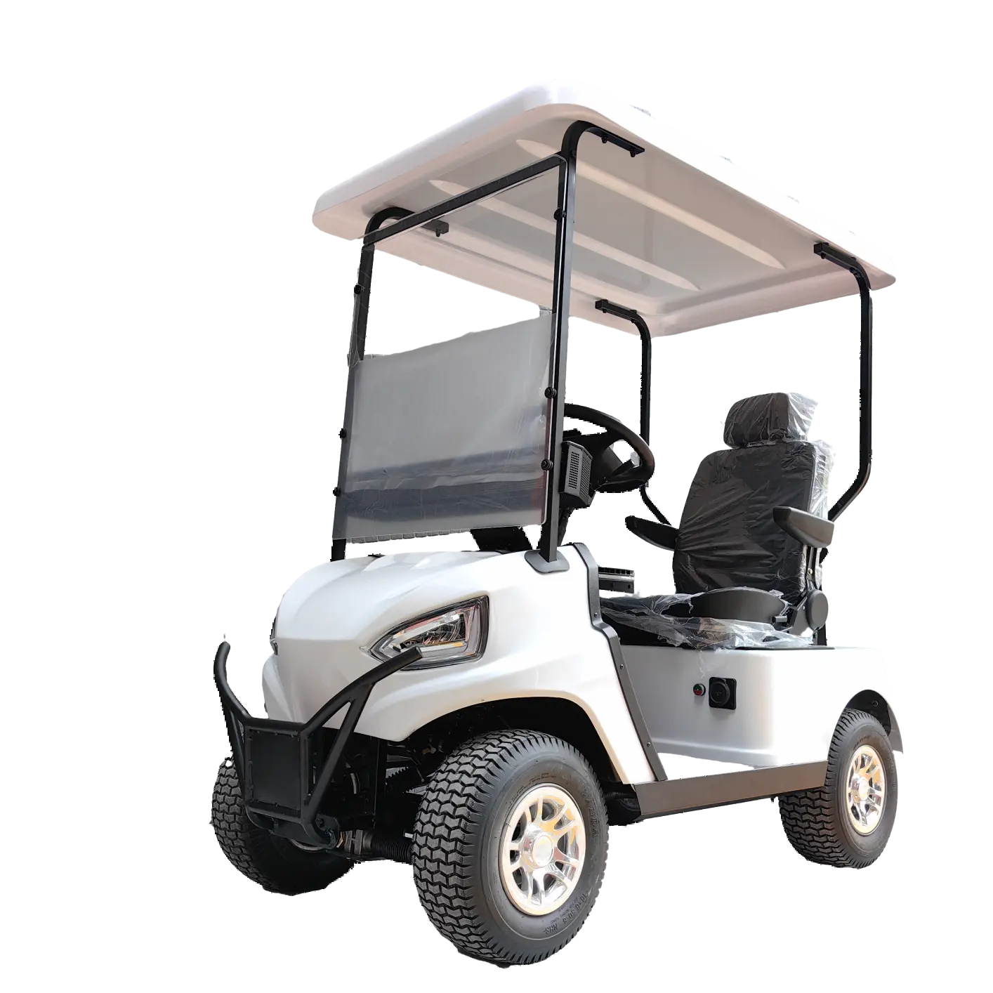 Beste 4 Wiel Elektrische Scootmobiel 36V 2kw Ac Systeem Mini Golfkar Single Seat Lithium Batterij