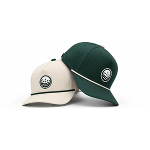Gorras de Béisbol Ajustables al por Mayor, Impermeables, de 5 Paneles, con Logotipo Bordado Personalizado, Gorras de Golf con Cuerda Cortada a Láser - Product Image 1