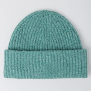 Extensible Chaud Blanc Designer Hiver Femmes Gros Tricot Fuzzy Fuzzy Cuffed Logo Personnalisé Cachemire Crâne Bonnets Laine <span class=keywords><strong>Mérinos</strong></span> <span class=keywords><strong>Bonnet</strong></span> Côtelé - Product Image 4