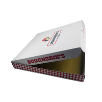 CHING TA Ensemble de boîtes à pizza et de sacs en papier personnalisés, boîte d'expédition en carton avec logo imprimé pour l'emballage alimentaire, boîte pour restaurant