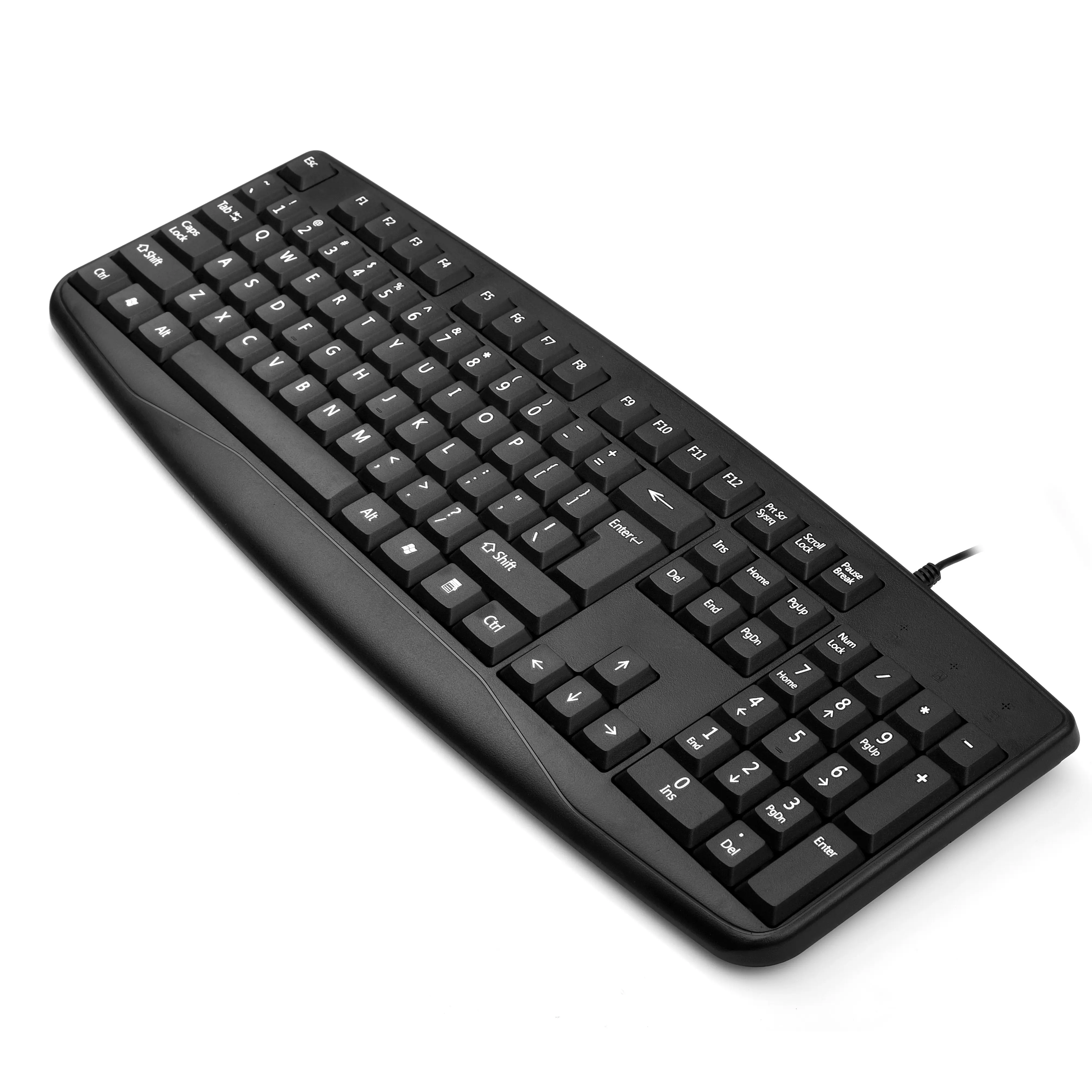 Computador mecânico melhor preço teclado com fio usb padrão inglês + layout árabe