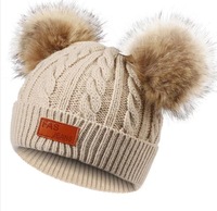 Bonnet d'hiver personnalisé en tricot, bonnet en crochet pour bébé, enfant en bas âge, joli bonnet en laine tricoté pour bébé
