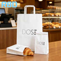 Sac en papier kraft SOS personnalisé et recyclable pour restaurant, livraison, vente au détail, emballage alimentaire, pain