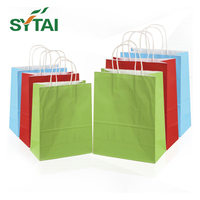 Sacs en papier Kraft brun, pour Restaurant, personnalisés, à emporter, livraison, emballage d'aliments, 50 pièces