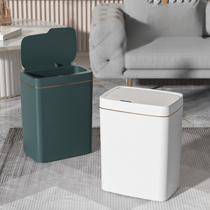 <span class=keywords><strong>Cubo</strong></span> de <span class=keywords><strong>Basura</strong></span> Inteligente con Sensor Automático de Plástico para Oficina, Hotel, Baño, Cocina, 15L/18L, Contenedor de Almacenamiento para Espacios Estrechos con Tapa Grande - Product Image 1