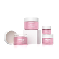 Vente en gros 30 50 100g pot de crème pour le visage vide personnalisé emballage de récipient de soin de la peau pots et boîte cosmétiques en verre dépoli