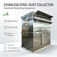 Collecteur de poussière en acier inoxydable haute efficacité, résistant à la corrosion pour la filtration des poussières industrielles