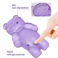 Repose-poignet en gel en forme d'ours de dessin animé en cristal, tapis de souris en gel transparent ODM, tapis de souris de jeu, repose-poignet pour la maison et le bureau