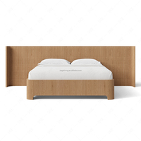 Cadre de lit en bois moderne de taille King Size Sageliving avec table de chevet ensemble de meubles de chambre à coucher contemporains pour la chambre à coucher principale de luxe