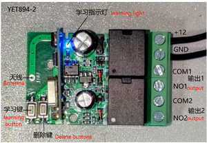Yet894 Không Thấm Nước 2 Kênh Phổ Chất Lượng Cao 433Mhz Phổ Thu Không Dây Cho Học Tập Mã Và Cán Mã Từ Xa - Product Image 5