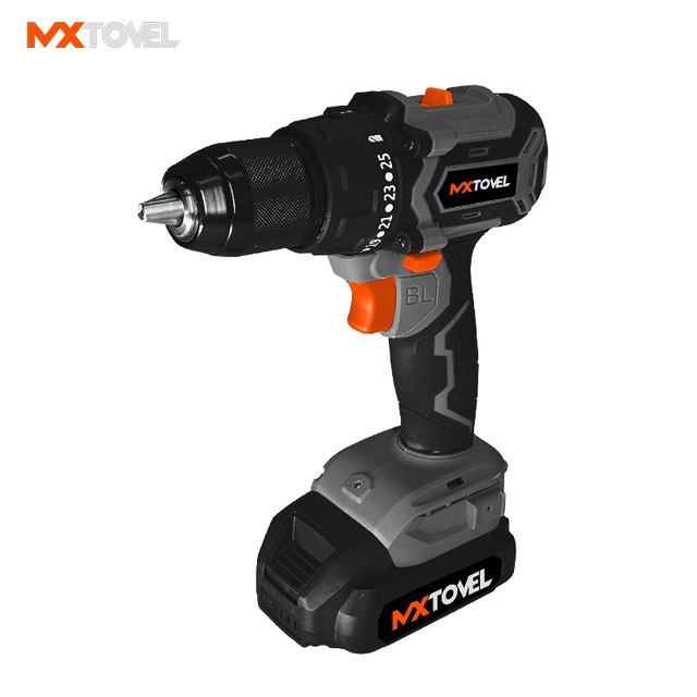 Power Tool Multifunctional Cordless Drill Rechargeable Electric Lithium Battery Brushed Rotary Hammer Drill OEM 20V 60Nm