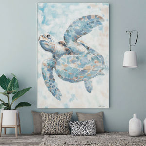 100% peint à la main <span class=keywords><strong>tortue</strong></span> <span class=keywords><strong>de</strong></span> <span class=keywords><strong>mer</strong></span> <span class=keywords><strong>peinture</strong></span> à l'huile sur toile grande <span class=keywords><strong>tortue</strong></span> marine impressionniste toile Art mural pour salon - Product Image 3