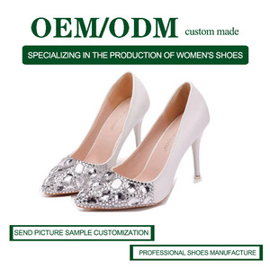 OEM/ODM Customized French Romantic Bridal Wedding Ladies High Heels White New Spring Temperament <b>Sandals</b> - Product Image 2