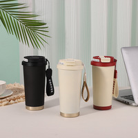 Tasse de voyage personnalisée en acier inoxydable à imprimé floral grande capacité isolée à double paroi gobelet à café corde sans BPA Vintage