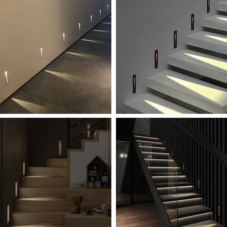 DGLUX DG-CE-165 3W Smart LED Step Light - Motion Sensor Staircase Lighting | Aluminum Wall Lamp