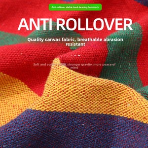 Hamac double en toile pour l'extérieur, design anti-retournement, capacité de 300 lb, pour la maison, le jardin, le camping, la chambre, idéal pour les adultes en plein air - Product Image 2