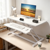 Bureau d'ordinateur sur pied, table relevable, bureau de jeu pliable réglable avec support de hauteur