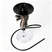 Ensemble de chicha en aluminium électroplaqué, motif Dragon Arabe, Serpent, Loup, finition miroir, écologique et durable, pour salon de chicha