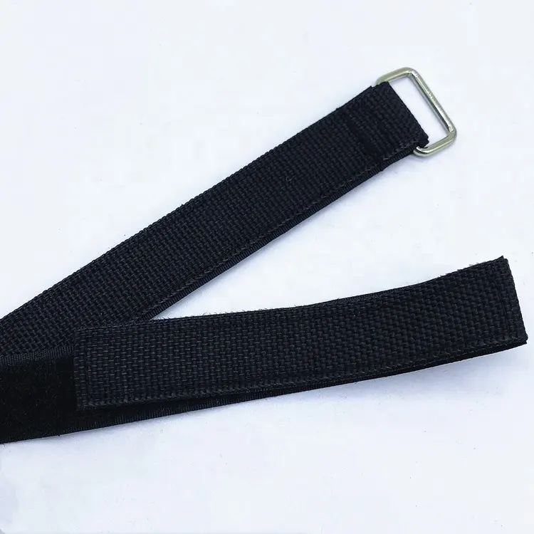 custom Industrial strength strap cable tie adjustable webbing hook and loop strap with buckle