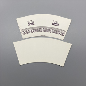Matière première pour gobelet à chocolat chaud haut de gamme, en papier gaufré personnalisé, antidérapant, à paroi ondulée, isolant thermique - Product Image 1