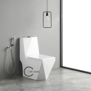 Inodoro de Cerámica de Una Pieza, Sanitario de Porcelana para Baño, Inodoro con Descarga de Agua - Product Image 1