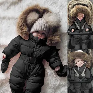 Winter Infant Baby Boy Girl Romper Jacket Hooded Jumpsuit Warm Thick Coat Outfit Roupas de baby Toddler Clothing Outwear New