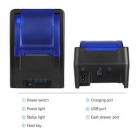 58mm untuk Printer Thermal Mini dengan Pencetakan Barcode Tagihan + Kompatibel USB Bluetooth untuk Smartphone & Komputer