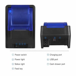 58mm for Thermal <b>Mini</b> Receipt Printer with Bill Barcode <b>Printing</b> +USB Bluetooth Compatible for Smartphone & Computer - Product Image 6