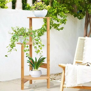3-Tier Modern Sustainable Bamboo Plant Stand Corner Shelf Pot Stand Living Room Plant <b>Ladder</b> Flower Display - Product Image 4