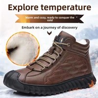 Bottes d'hiver pour hommes, semelle extérieure en caoutchouc épaisse, bout renforcé offrant confort, protection contre le froid, chaleur, imperméables au vent, semelle souple