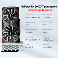 JieShuo 100% Nouveau RX 6600XT 8G AMD 6600 Ordinateur Cartes De Jeu vidéo RX 6600xt serveurs GPU RX6600 8GB Carte Graphique AMD RX 6600 XT
