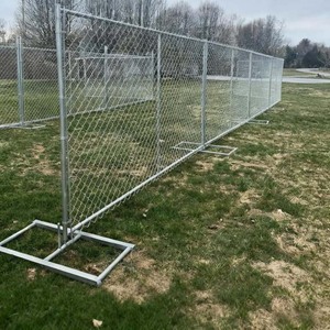 Nhà máy trực tiếp tạm thời Chuỗi liên kết hàng rào dây lưới dễ dàng để cài đặt nhúng nóng mạ kẽm có thể tháo rời Chuỗi liên kết hàng rào - Product Image 6