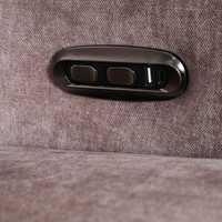 Fauteuil inclinable électrique moderne 3 places en tissu avec cadre carré en métal et port USB pour salon