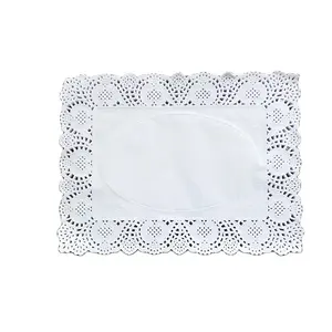 Giáng Sinh Giấy Doilies Placemats Cup Pad Đế Lót Ly Bảng Mats Ren Crochet Nơi Thảm Doily Bảng Tròn Placemat